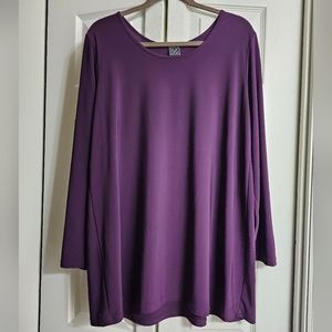Clara Sunwoo tunic 1X burgundy